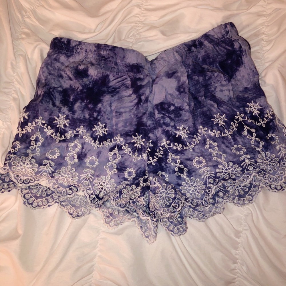 Kendall and Kylie Blue Tie Dyed Shorts